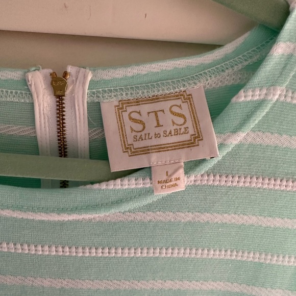 NWOT Sail to Sable Mint Green Striped Dress - Picture 2 of 2